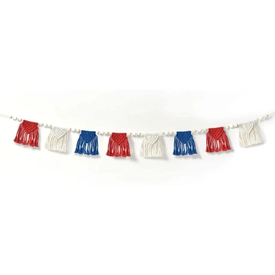 6ft. Patriotic Macramé Pennant Banner