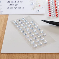 Recollections™ Clear Heart Rhinestones