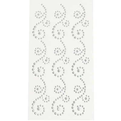 12 Packs: 3 ct. (36 total) Clear Flourish Adhesive Rhinestones by Recollections™