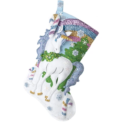 Bucilla® Santa's Unicorn 18" Felt Stocking Applique Kit