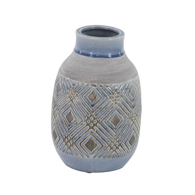 Gray Stoneware Vintage Vase