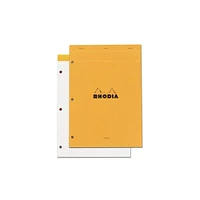 Rhodia® Orange 3-Hole Lined Pad, 8.25" x 11.75"