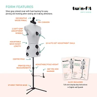 Dritz® Twin-Fit Petite Dress Form with Adjustable Tri-Pod Stand