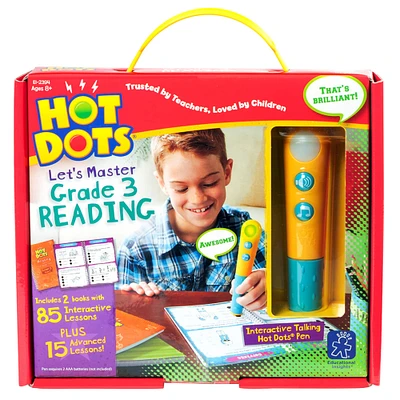 Educational Insights Hot Dots Jr. Let's Master Grade 3 Reading Set with Hot Dots Pen