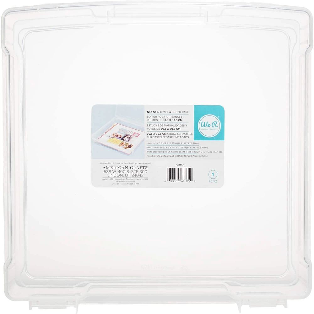 We R Memory Keepers® Clear Craft & Photo Plastic Storage Case