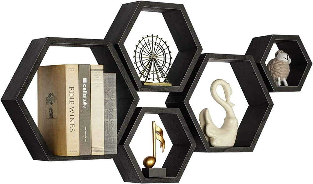 NEX™ Hexagon Floating Honeycomb Shelves Set