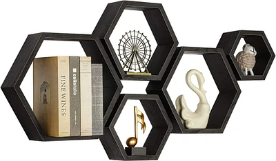 NEX™ Hexagon Floating Honeycomb Shelves Set