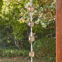 Glitzhome® 8.5ft. Copper Cup Shaped Rain Chain