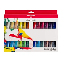 6 Packs: 24 ct. (144 total) Amsterdam Standard Series General Selection Acrylic Paints