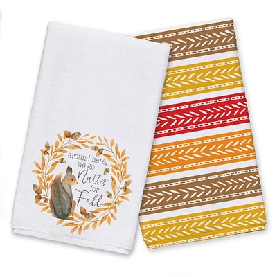 Nutty For Fall Tea Towels, 2ct.