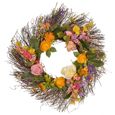 24" Spring Wildflower Wreath