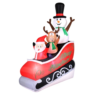 8ft. Airflowz Inflatable Santa Sleigh Ride