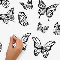 RoomMates Color Your Own Butterflies Peel & Stick Wall Decals