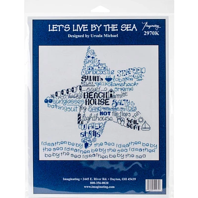Imaginating Let's Live by the Sea Counted Cross Stitch Kit