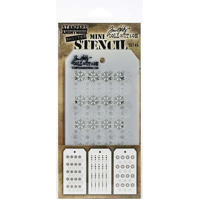Stampers Anonymous Tim Holtz® Mini #45 Layered Stencil Set