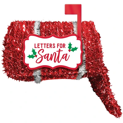 3D Deluxe Tinsel Christmas Mailbox