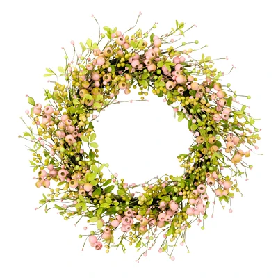 6 Pack: 28'' Multicolored Poppy Floral Spring Wreath