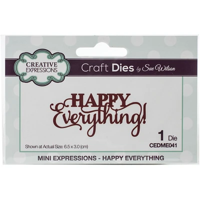 Creative Expressions Mini Expressions Happy Everything Die Set