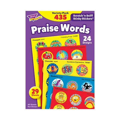 Trend Enterprises® Praise Words Scratch 'n Sniff Stinky Stickers® Variety Pack