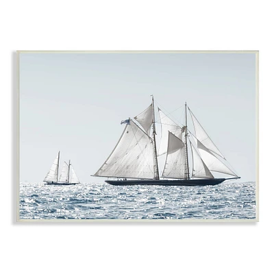 Stupell Industries Traditional Sailboat Vessel Boat on Water Photography Wall Plaque
