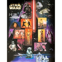 Star Wars U.S. Stamp Sheet in 16" x 14" Wood Frame