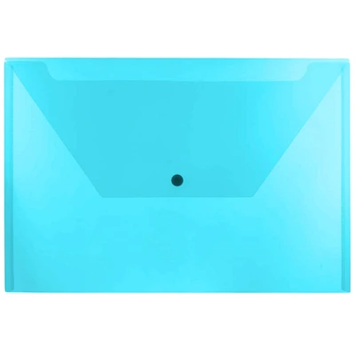 JAM Paper 9.8" x 14.5" Plastic Snap Closure Envelopes