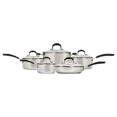 10-Piece Stainless Steel Cookware Set