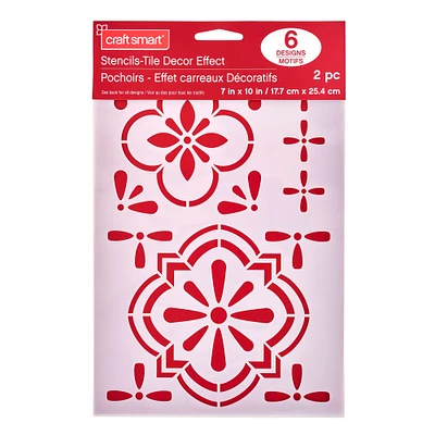 6 Pack: Tile Décor Effects Stencil Set by Craft Smart®