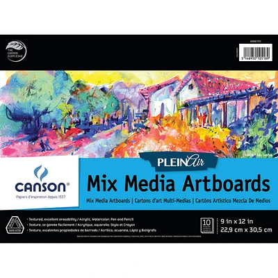 6 Pack: Canson® Plein Air Mix Media Artboard Pad, 9" x 12"