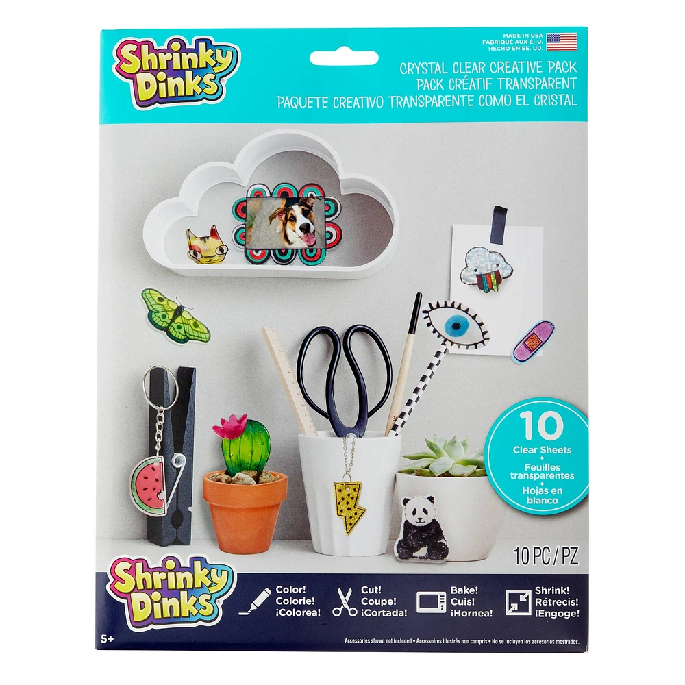 12 Packs: 10 ct. (120 total) Shrinky Dinks® Crystal Clear Creative Pack™