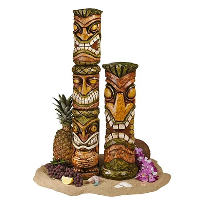 Design Toscano® Aloha Hawaii Tiki Sculpture Set