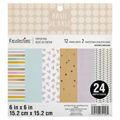 Basic Paper Pad by Recollections™, 6" x 6"