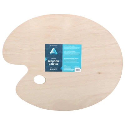 10 Pack: Art Alternatives Artist's Wooden Oval Palette