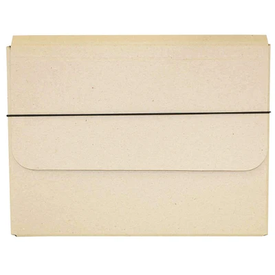 JAM Paper Strong Thick Portfolio Carrying Case with Elastic Band Closure