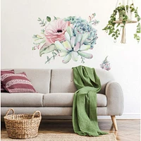 RoomMates Watercolor Floral Succulents Peel & Stick Giant Decals