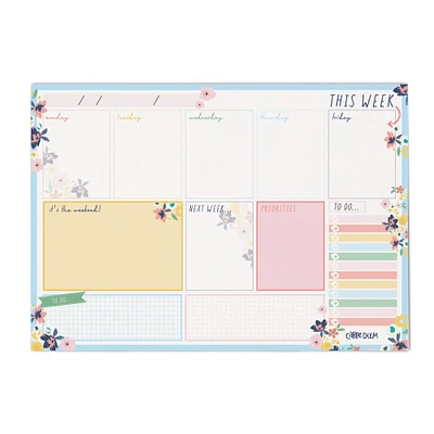 Carpe Diem Ditzy Floral Weekly Planner Pads, 6ct.