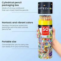 Arteza® Kids Colored Pencils, double sided, Set of 50 pcs