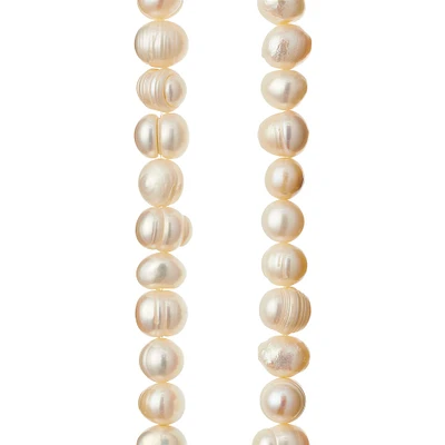 Cream Pearl Potato Beads, 8mm by Bead Landing™
