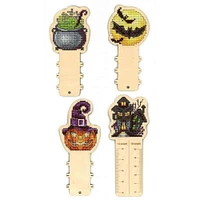 Mp Studia Halloween Cross Stitch on Wood Kit