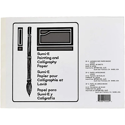 Aitoh 9" x 12" Sumi-E Painting & Calligraphy Paper, 48 Sheets