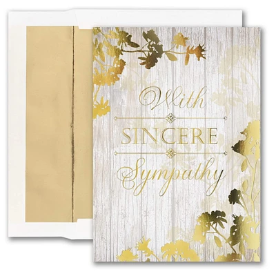 JAM Paper 5.625" x 7.875" Sympathy Silhouette Wood Cards & Envelopes, 25ct.