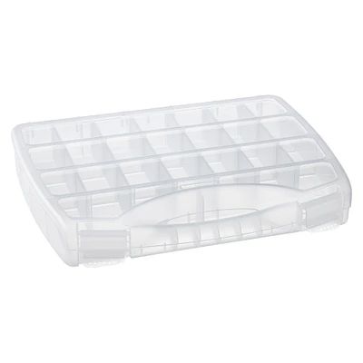 6 Pack: Large Adjustable Compartment Bead Storage Box with Handle by Bead Landing™