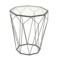 Black Iron Contemporary Accent Table