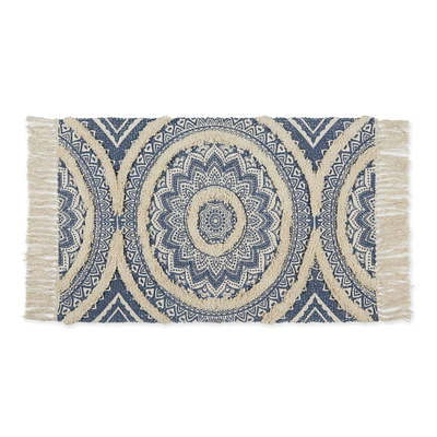 DII® Printed Natural Hand-Loomed Shag Rug