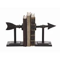 Bronze Arrow Cast Iron Bookends Set