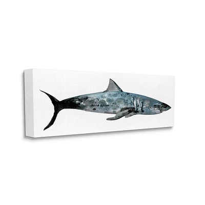 Stupell Industries Watercolor Shark Canvas Wall Art