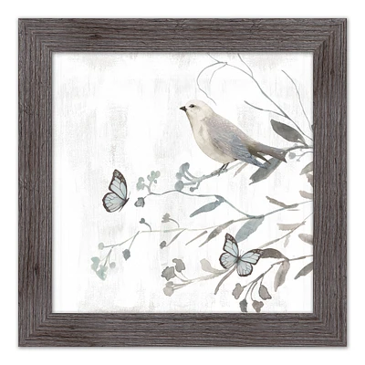 Bird With Butterflies Western 16" x 16" Framed Print