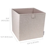 Bigso Beige Soft Foldable Cube Storage Bin