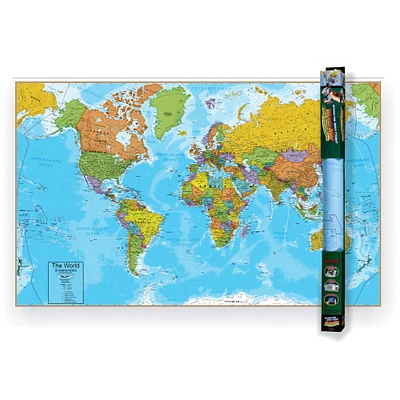 Hemispheres® World Wall Chart with Interactive App