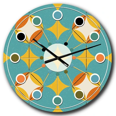 Designart 'Diamond Retro Iv Mid-Century Modern Wall Clock